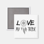 Aimant Cadeau pour les Amis de Ma Tribu que j'Aime (Recto/Verso)
