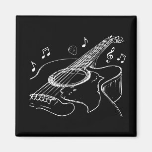 Aimant Cadeau pour musicien joueur de guitare acoustique