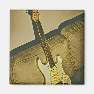 Aimant Cadeau pour professeur de musique guitariste bassi