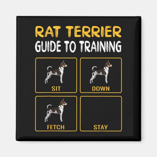 Aimant Cadeau pour propriétaire de Rat Terriers Thème Chi (Devant)