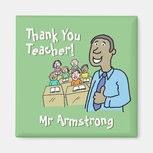 Aimant Cadeau pour un enseignant. Merci à un enseignant m (Devant)