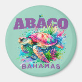 Aimant Cadeau souvenir Bahamas : Abaco Bahamas Sea Turtle (Devant)