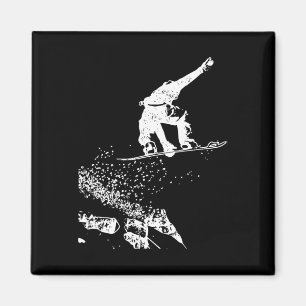 Aimant Cadeau vintage pour Snowboard Wintersport Design S