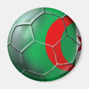 Aimant Cadeaux algériens de ballon de football de drapea