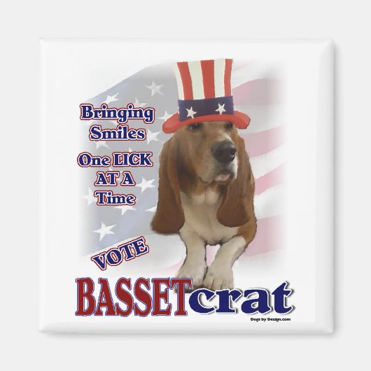 Aimant Cadeaux Basset Hound (Devant)