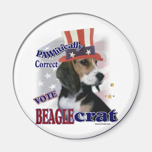 Aimant Cadeaux beagles (Devant)