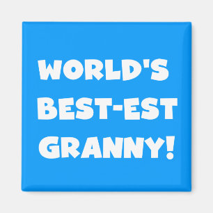 Aimant Cadeaux blancs de T-shirts des textes de mamie du
