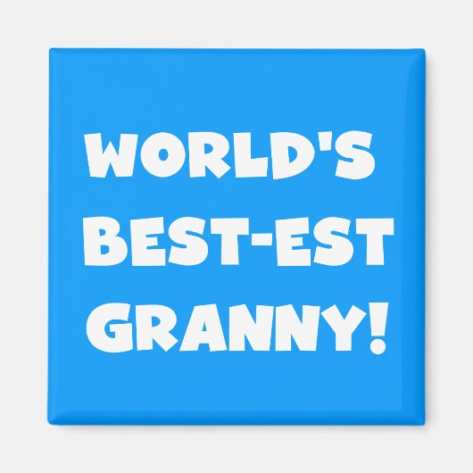 Aimant Cadeaux blancs de T-shirts des textes de mamie du (Devant)