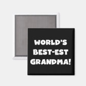 Aimant Cadeaux blancs des textes de grand-maman du (Recto/Verso)