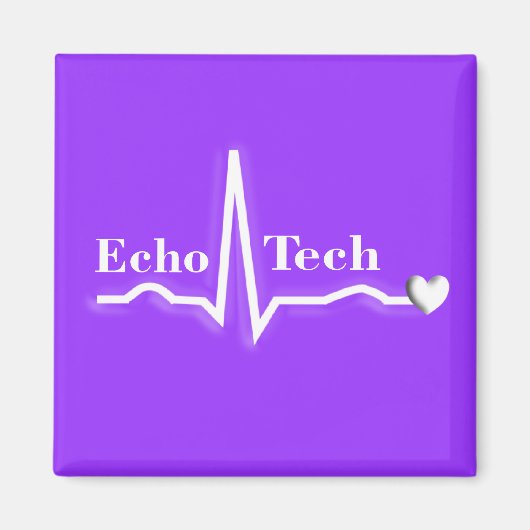 Aimant Cadeaux Cardiac Echo Tech (Devant)