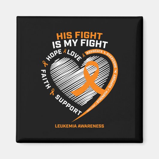 Aimant Cadeaux Combattants Leukemia Sensibilisation Mari (Devant)