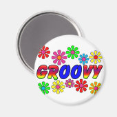 Aimant Cadeaux d'alimentation à fleurs rétro des années 7 (Recto/Verso)