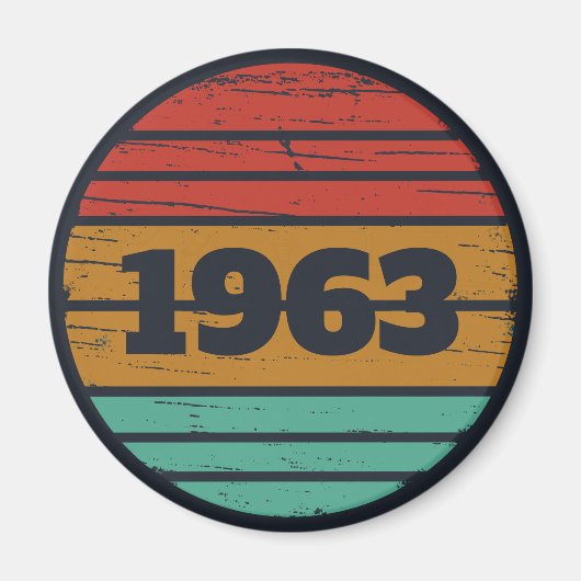 Aimant Cadeaux d'anniversaire vintages personnalisés (Devant)