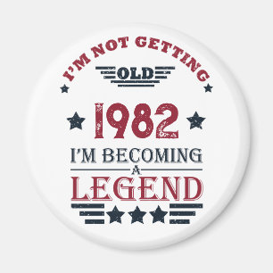 Aimant Cadeaux d'anniversaire vintages personnalisés