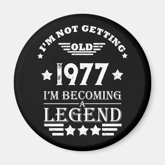 Aimant Cadeaux d'anniversaire vintages personnalisés blan (Devant)