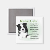 Aimant Cadeaux d'art Collie Frontière (Recto/Verso)