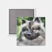 Aimant Cadeaux d'art Keeshond (Recto/Verso)