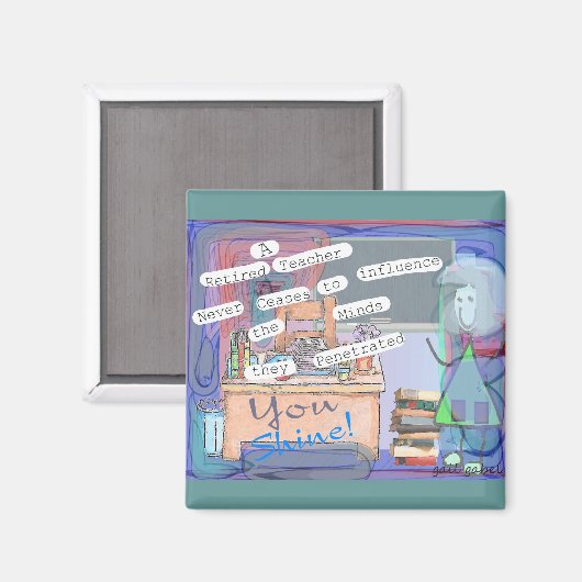 Aimant Cadeaux d'art pour enseignants retraités (Recto/Verso)