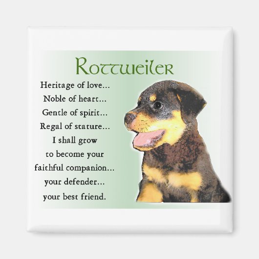 Aimant Cadeaux d'art Rottweiler (Devant)