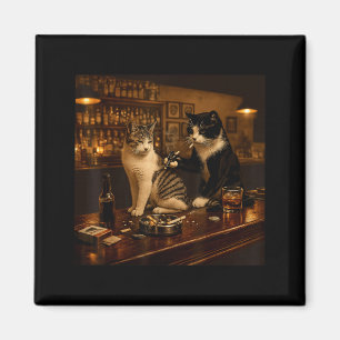 Aimant Cadeaux d'artiste de chaton tatoué de tatouage de 