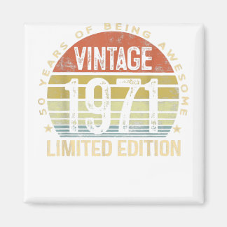 Aimant Cadeaux de 50 ans Vintage 1971 Edition limitée 50t