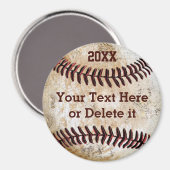 Aimant Cadeaux de baseball à prix abordable personnalisés (Recto/Verso)
