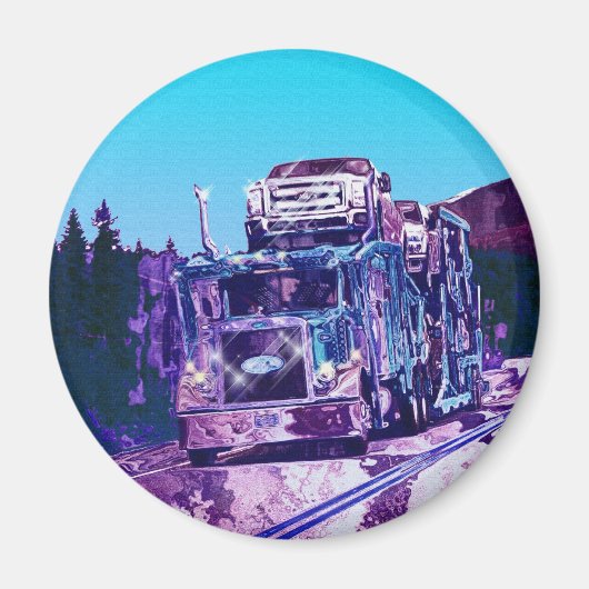 Aimant Cadeaux de CAMIONNEURS d'INSTALLATION de CAMION de (Devant)