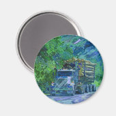 Aimant Cadeaux de CAMIONNEURS d'INSTALLATION de CAMION de (Recto/Verso)