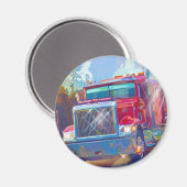 Aimant Cadeaux de CAMIONNEURS d'INSTALLATION de CAMION de (Recto/Verso)