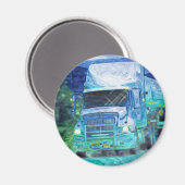 Aimant Cadeaux de CAMIONNEURS d'INSTALLATION de CAMION de (Recto/Verso)