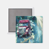 Aimant Cadeaux de CAMIONNEURS d'INSTALLATION de CAMION de (Recto/Verso)