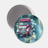 Aimant Cadeaux de CAMIONNEURS d'INSTALLATION de CAMION de (Recto/Verso)