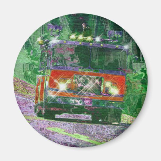 Aimant Cadeaux de CAMIONNEURS d'INSTALLATION de CAMION de (Devant)