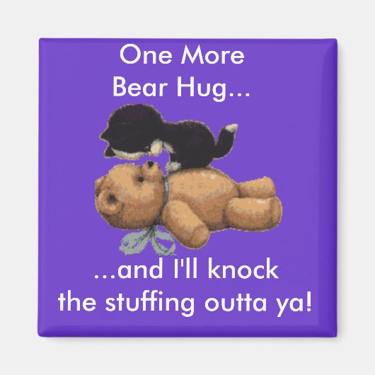 Aimant Cadeaux de cerfs-volants et d'ours en peluche (Devant)