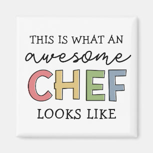 Aimant Cadeaux de Chef géniaux Meilleur Chef Jamais Drô