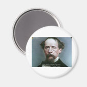 Aimant Cadeaux de citations de Charles Dickens "Charité @ (Recto/Verso)
