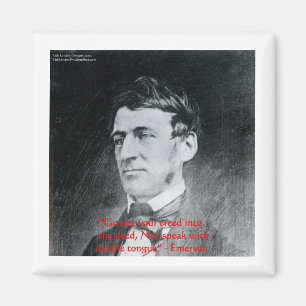 Aimant Cadeaux de citations d'Emerson "Créez l'acte" de s