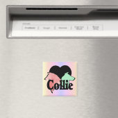 Aimant Cadeaux de collie rugueux et lisse (In Situ (Lave-vaisselle))