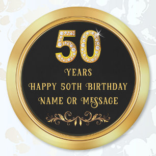 Aimant Cadeaux de fête d'anniversaire 50 ans peu coûteux