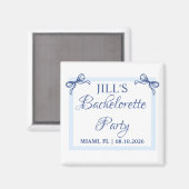 Aimant Cadeaux de Fête de Fiançailles - Thème Côtier Pers (Recto/Verso)