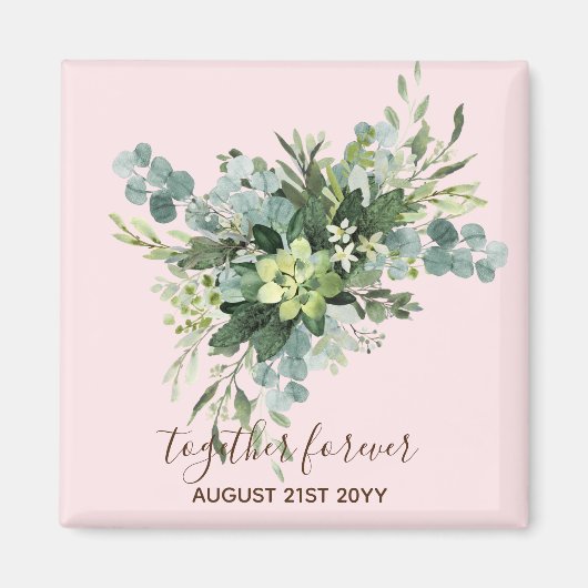 Aimant Cadeaux de fête de mariée sur mesure cadeau de ver (Devant)