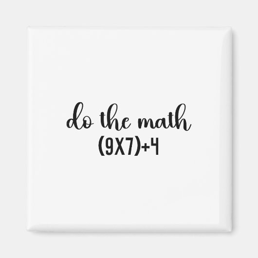 Aimant Cadeaux de fin d'année pour enseignants Witty Math (Devant)