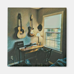Aimant Cadeaux de guitare pour petite amie