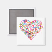 Aimant Cadeaux de la Saint-Valentin Design en forme de cœ (Recto/Verso)