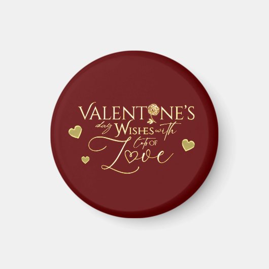 Aimant Cadeaux de la Saint-Valentin rouges (Devant)
