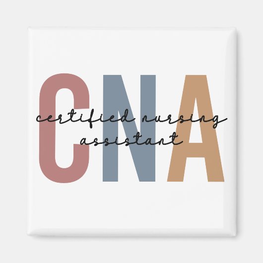 Aimant Cadeaux de l'adjoint infirmier certifié rétro de l (Devant)