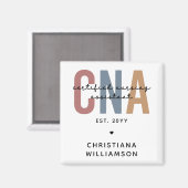 Aimant Cadeaux de l'adjoint infirmier certifié rétro de l (Recto/Verso)