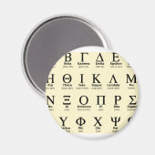 Aimant cadeaux de l'alphabet grec (Recto/Verso)