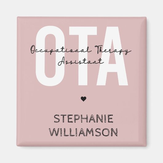 Aimant Cadeaux de l'assistant d'ergothérapie OTA personna (Devant)