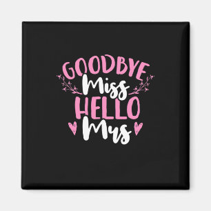 Aimant Cadeaux de mariage Au revoir Mlle Bonjour Mme